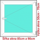 Plastov okna O SOFT ka 85 a 90cm x vka 50-70cm 